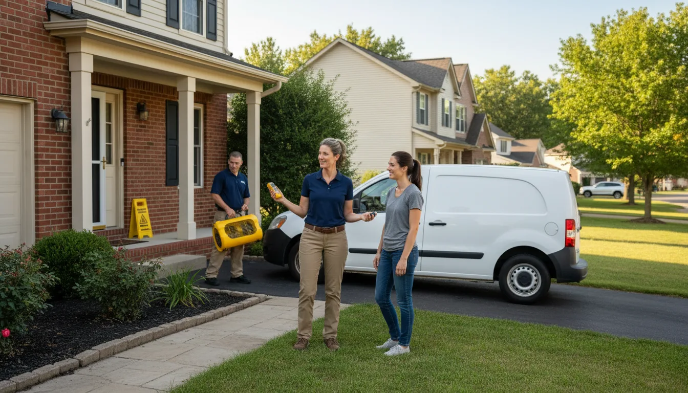 Residential water damage restoration in Irving, IL